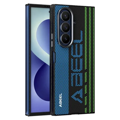 ABEEL voor Samsung Galaxy Z Fold8 Ultra Magnetische Case Micro-Embossing 6D Geprint PC TPU Aluminium Lederen Telefoonhoes - Uitstekend No. 1