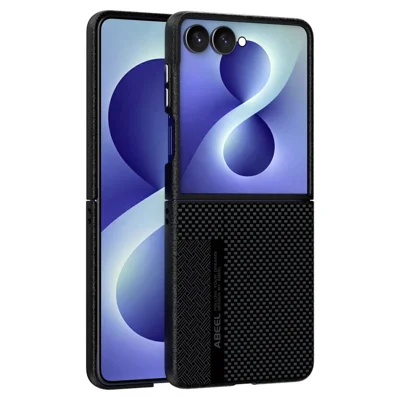 ABEEL for Samsung Galaxy Z Flip8 Magnetic Case Ultra-thin 6D Printed Shockproof TPU PC Aluminum Alloy Leather Phone Cover - Guardian Model 2 No. 2