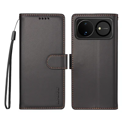  BETOPNICE til Huawei nova 16 5G 006 Taske RFID-blokerende Wallet Stående Læder Telefonbeskyttelse med Håndledsrem - Sort