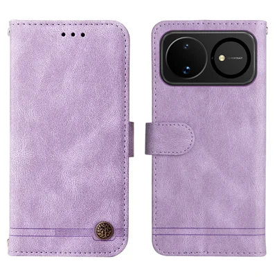 For Huawei nova 16 5G Læder Wallet Cases Hudfølelses Phone Cover Stand med Snor - Lilla