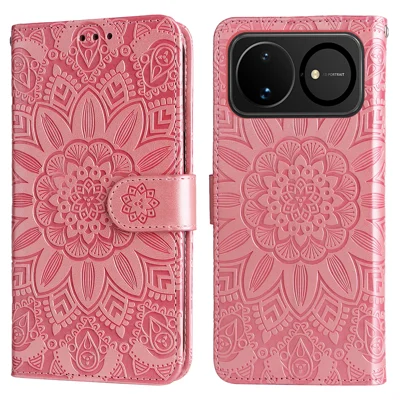 For Huawei nova 16 5G Case Solcellemønster Læder Wallet Telefondæksel - Pink