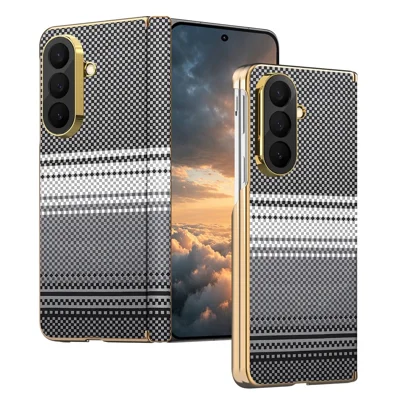 For Samsung Galaxy Z Fold8 Ultra Magnetic Case Hinge Protection Gradient Color Leather + PC Shockproof Phone Cover - Black
