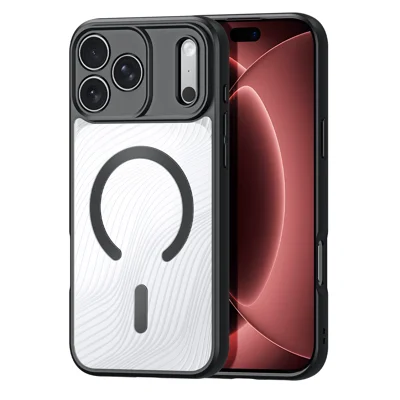 DUX DUCIS til iPhone 18 Pro Max Magnetisk Case Aimo Serie PC+TPU Tynd Cover (REACH-certificering) - Sort