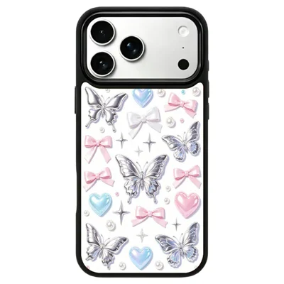 For iPhone 18 Pro / 17 Pro Magnetic Case UV Printed Aesthetic Pattern PC + Silicone Protective Phone Cover - ZX0098