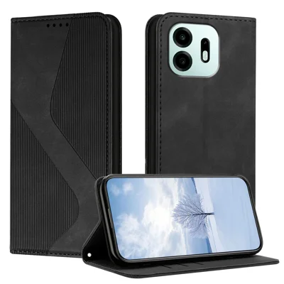 Voor OnePlus N6 4G Telefoonhoesje Zachtleren Walletcase met Stand - Zwart