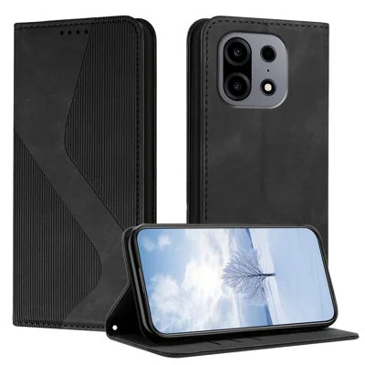 Coque pour téléphone OnePlus Turbo 6X Pro 5G, étui portefeuille en cuir effet toucher peau avec support - Noir