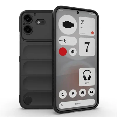 For Nothing Phone (4b) Phone Case Anti-Drop Soft TPU Rugged Back Cover - Black