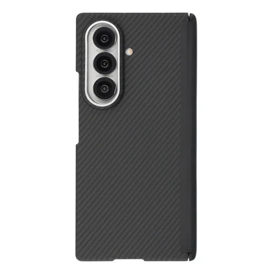 X-LEVEL Étui magnétique ultra-fin pour Samsung Galaxy Z Fold8, texture en fibre de carbone, protection complète de la charnière, coque en PC + CFRP - Noir