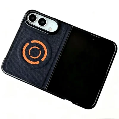WANLONFENG KJB Series for iPhone Duo Magnetic Case Tech Fabric Texture PC + TPU Phone Protective Cover - Black