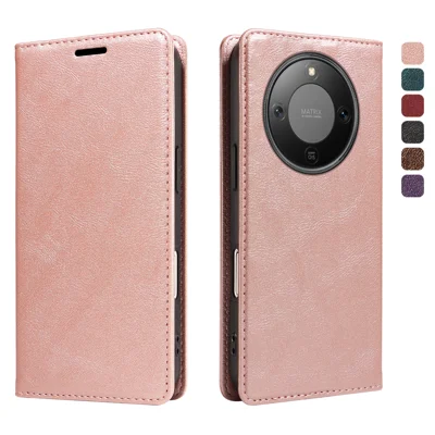  For Honor X70 5G / Honor Magic8 Lite 5G / Honor X9d 5G Wallet Case RFID-blokerende kortopbevaring Stand Magnetisk lukning Læder telefonbeskyttelse - Rosenød