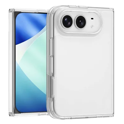 Voor iPhone Fold Hoesje Militair Rang Valbescherming Acryl + TPU Telefoonhoes - Transparant