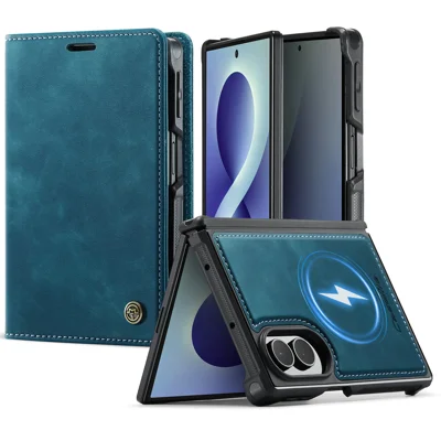  CASEME for Samsung Galaxy Z Fold8 Magnetic Case  C49 RFID Blocking Detachable Wallet Leather Phone Cover - Green