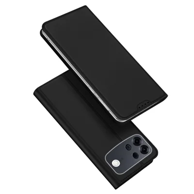 DUX DUCIS dla Oppo A7 Pro Max 5G Seria Skin Pro Etui Skórzane z Uchwytem i Wkładem na Kartę - Czarny