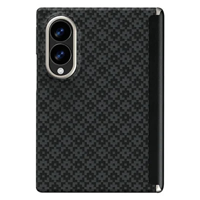 BENKS Für Samsung Galaxy Z Fold8 ArmorGrid Magnetisches Handyhülle 3D Gewebte Textur Aramid Faserbezug - Schwarz