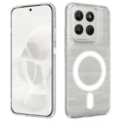 För Motorola Moto G67 5G / Motorola Moto G77 5G / Motorola Moto G Max 5G / Motorola Moto G87 5G Transparent mobiltelefonmagnetisk hölje TPU + akryl bakplatta - Transparent