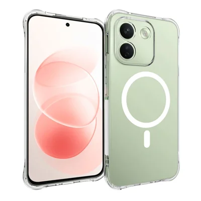 Bulk Purchasing for Xiaomi Redmi Note 17 Pro Max 5G Magnetic Case TPU Anti-drop Phone Back Cover Compatible with MagSafe - Transparent