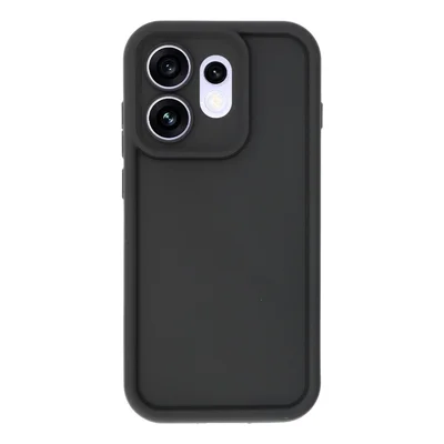 Voor Oppo Reno16 Pro 5G (Global) / Reno16 5G (Global) Hoesje Groefontwerp TPU Anti-slip Telefoonhoes - Zwart