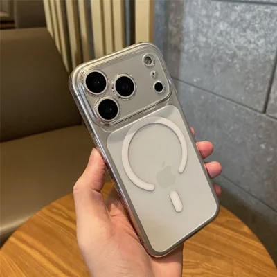 For iPhone 18 Pro Max / 17 Pro Max Magnetisk Case Ultra Tynd Høj Transparent PC Anti-gulnings Telefonbeskyttelse - Transparent