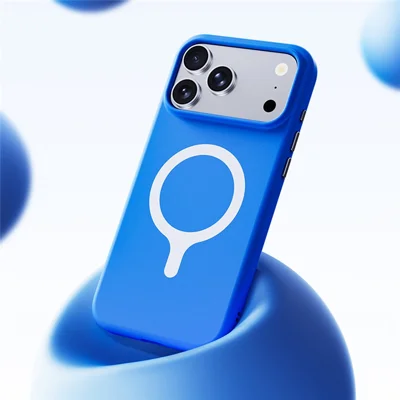 For iPhone 18 Pro  / 17 Pro Magnetic Case Shockproof Skin-Friendly TPU Soft Phone Cover - Dark Blue