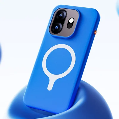 Capa Magnética para OnePlus 15T 5G, Capa Flexível em TPU Amigável para a Pele, Resistente a Choques - Azul Escuro