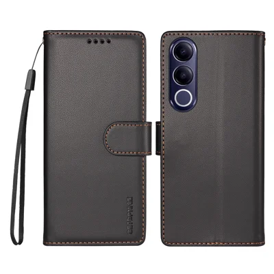 BETOPNICE per vivo V70 FE 5G 006 Custodia Portafoglio con Blocco RFID Supporto Cover in Pelle con Cinturino da Polso - Nero