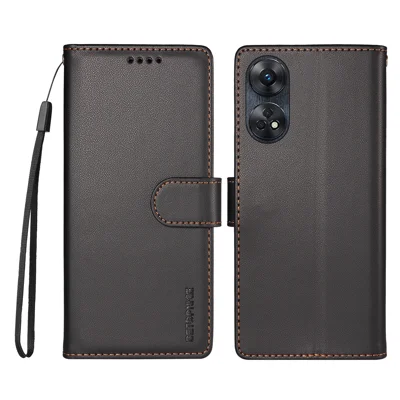 BETOPNICE pour Oppo A17k 4G / Oppo A17 4G 006 Étui Portefeuille avec Protection RFID, Support, Housse en Cuir avec Sangle de Poignet - Noir