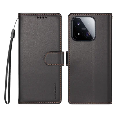  BETOPNICE til Xiaomi 17 Max 006 Skånlæsningssikret Wallet Ståplader Læderlukning til Telefon med Håndledsrem - Sort