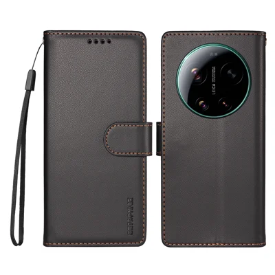 BETOPNICE pour Xiaomi 17 Ultra 5G 006 Étui Portefeuille Bloquant les RFID Support Housse en Cuir avec Dragonne - Noir