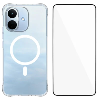  WANLONFENG til Xiaomi Redmi Note 17 Pro 5G WL2-serie 2,0 mm Magnetisk Case Gennemsigtig TPU Telefon Bagdækning med Skærmfilm - Transparent