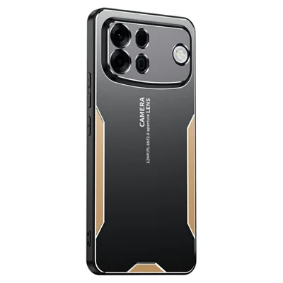 Obudowa na Oppo A7 Pro Max 5G Aluminium Alloy TPU PC Pokrywa Tylna - Złoty