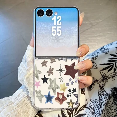For Samsung Galaxy Z Flip7 5G Case Aesthetic Pattern Slim PC Shockproof Phone Cover - B616