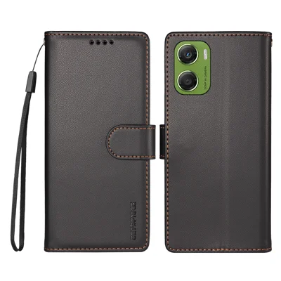 BETOPNICE para Motorola Moto G06 Power 4G / Motorola Moto G06 4G 006 Funda con Cartera con Bloqueo RFID, Soporte, Funda de Cuero para Teléfono con Correa de Muñeca - Negro