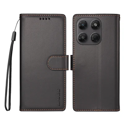  BETOPNICE til Motorola Moto G37 Power 5G / Motorola Moto G47 5G / Motorola Moto G37 5G 006 Etui med RFID-blokerende wallet, ståfunktion og læderdæksel med håndledsrem - Sort