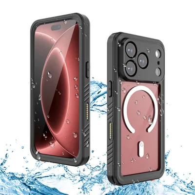REDPEPPER FM Series For iPhone 18 Pro IPX8 Waterproof Case PC TPU PET Clear Magnetic Phone Cover