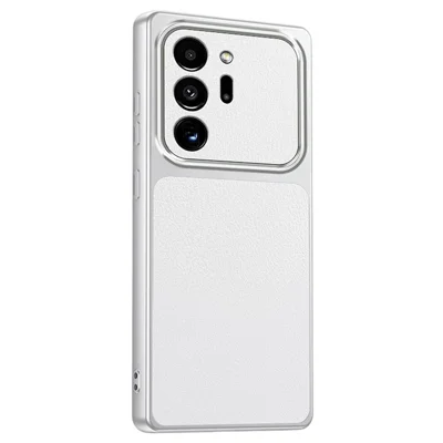 Für Samsung Galaxy Note20 Ultra / Note20 Ultra 5G Handytasche Lammleder-Optik PC TPU PU Leder stoßfester Schutzcover - Weiß