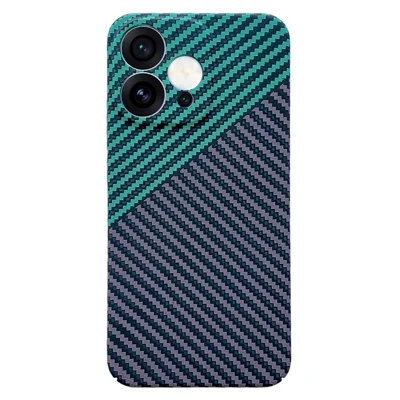 For Oppo Reno15 Pro 5G (Global) Case Hard PC Phone Cover Carbon Fiber Texture Drop Proof - Blue  /  Purple