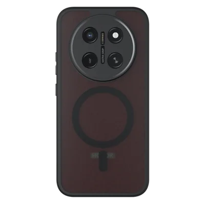 Folia magnetyczna do Honor X80 Pro Max 5G, etui TPU + PC z matową powłoką, przezroczyste czarne