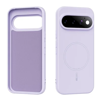 ABEEL Magnetic Case For Google Pixel 11 Skin Touch Liquid Silicone Phone Back Cover - Purple