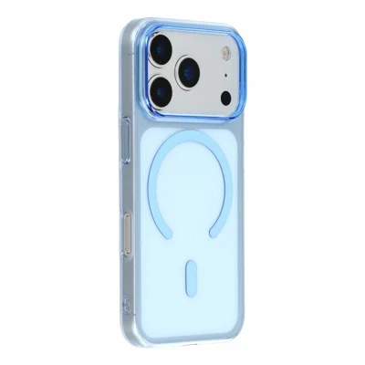 X-LEVEL til iPhone 18 Pro Max / 17 Pro Max Magnetisk Case, slank hærdet PC telefon bagdæksel - transparent blå