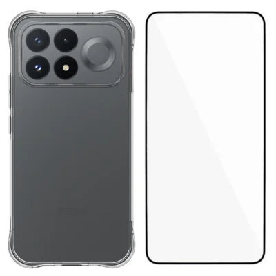 WANLONFENG for Xiaomi Redmi K100 Pro 5G (China) / Xiaomi Poco F9 Pro 5G WL Series Case 2.0mm TPU Phone Cover with Tempered Glass Film - Transparent