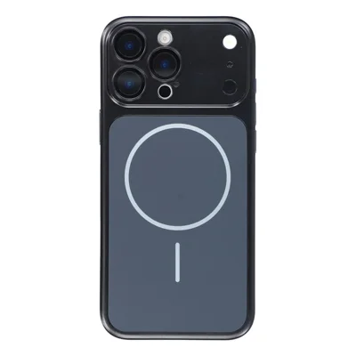 For iPhone 16 Pro Max Case 1.5mm PC Shockproof Phone Cover Built-in Camera Lens Protector - Orange