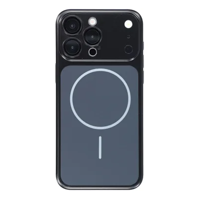 For iPhone 14 Pro Max Case 1.5mm PC Shockproof Phone Cover Built-in Camera Lens Protector - Black