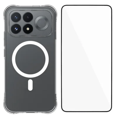 WANLONFENG for Xiaomi Redmi K100 Pro 5G (China) / Xiaomi Poco F9 Pro 5G WL2 Series 2.0mm Magnetic Case Clear TPU Phone Back Cover with Screen Film - Transparent