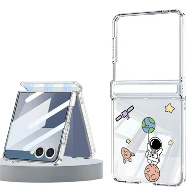For Samsung Galaxy Z Flip8 Case Magnetic Hinge Clear Hard PC Shockproof Cover - A147