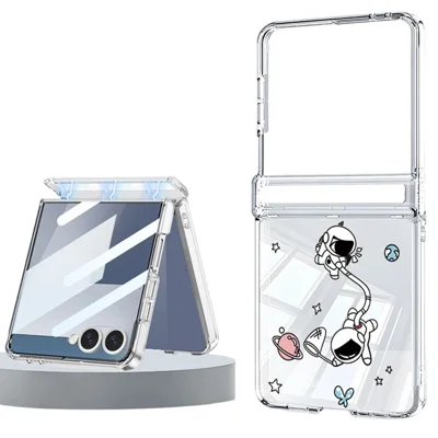 For Samsung Galaxy Z Flip7 5G Case Magnetic Hinge Clear Hard PC Shockproof Cover - A146