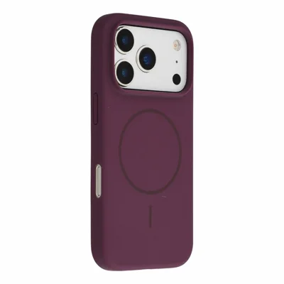 X-LEVEL for iPhone 18 Pro / 17 Pro Magnetic Case Liquid Silicone Phone Back Cover Skin Touch - Cherry Red