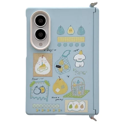 For Samsung Galaxy Z Fold8 Magnetic Case Cartoon Pattern Two-Piece Hinged PC Phone Cover - Blue