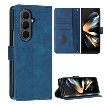 For Samsung Galaxy Z Fold8 Ultra Case Indtrukket Trekant Læder Telefonbeskyttelse - Blå