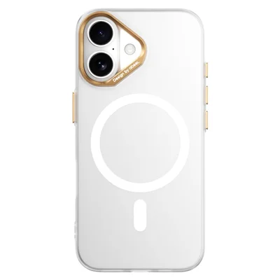 ABEEL for iPhone 17 Magnetic Case Semi-Transparent Matte 1.0mm Ultra-Thin PC Phone Cover - White