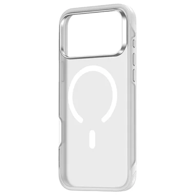 For iPhone 18 Pro Max Magnetisk Case Skind-touch PC + TPU Matt Anti-fingerprint Telefonbeskyttelse - Hvid